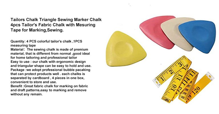 Tailors Chalk Triangle Sewing Marker Chalk 4pcs Tailor's Fabric Chalk with Mesuring Tape for Marking,Sewing_.jpg