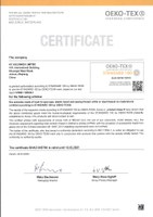 2020 Renewal of Oeko-Tex® certificate SHAO 095780