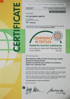 Oeko-Tex standard 100 certificate